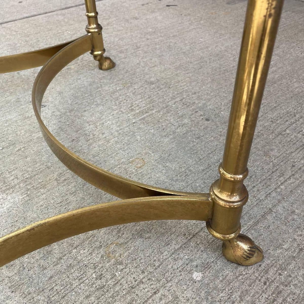 1960s Vintage Mid Century Modern Labarge Style Brass Coffee Table Hollywood Regency - Thumbnail 4