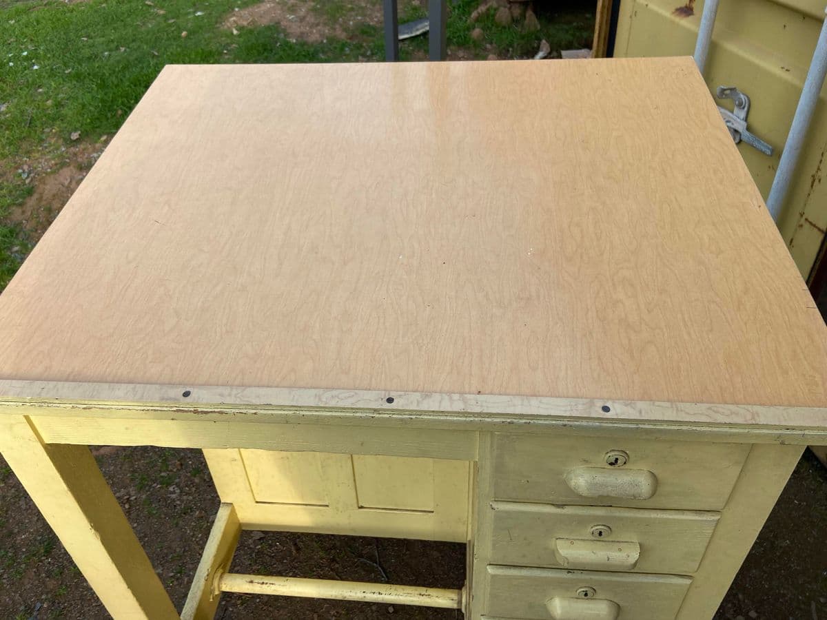 1940s Vintage Arts and Crafts Drafting Desk and Chair - Set of 2 - Thumbnail 13