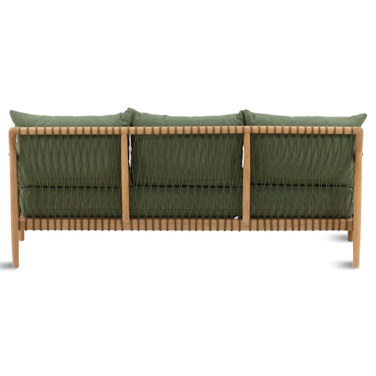 Outdoor Teak & Fern Green Sofa - Thumbnail 5