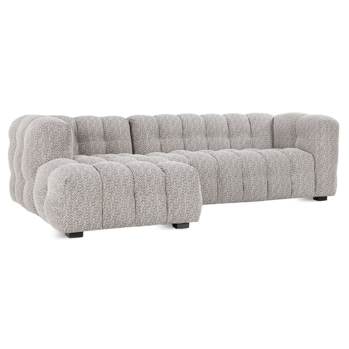 Heather Grey Tufted Sectional - Thumbnail 3