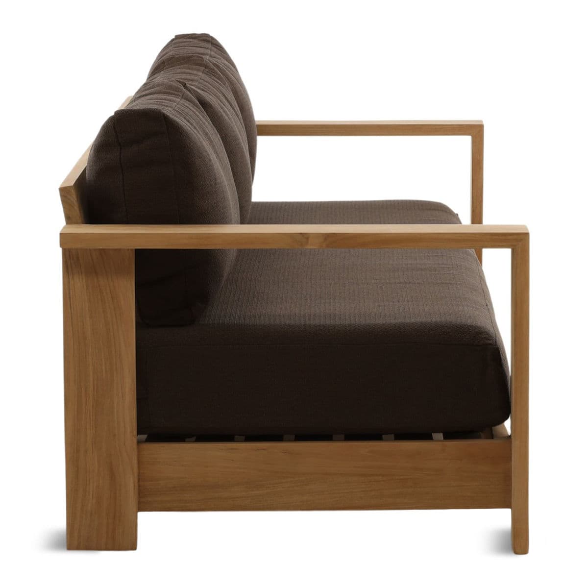 Outdoor Chocolate & Teak Sofa - Thumbnail 4