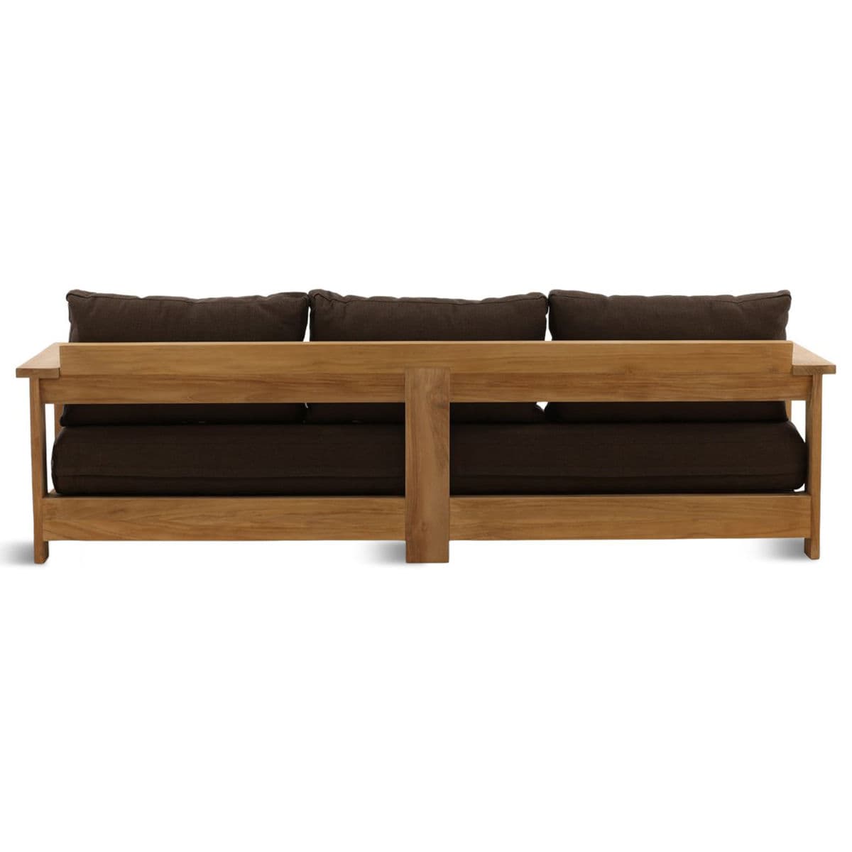 Outdoor Chocolate & Teak Sofa - Thumbnail 5