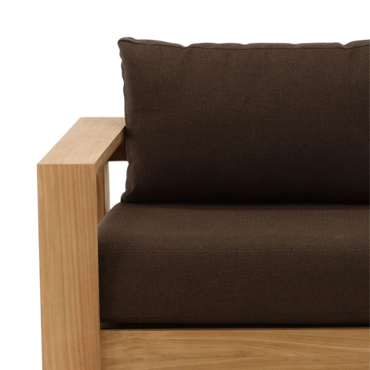 Outdoor Chocolate & Teak Sofa - Thumbnail 6