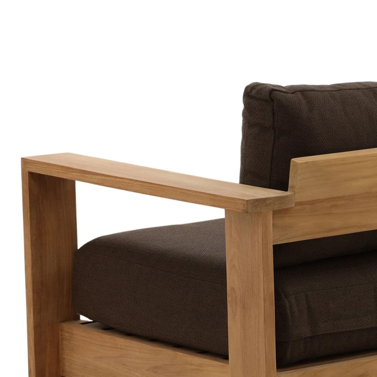 Outdoor Chocolate & Teak Sofa - Thumbnail 7