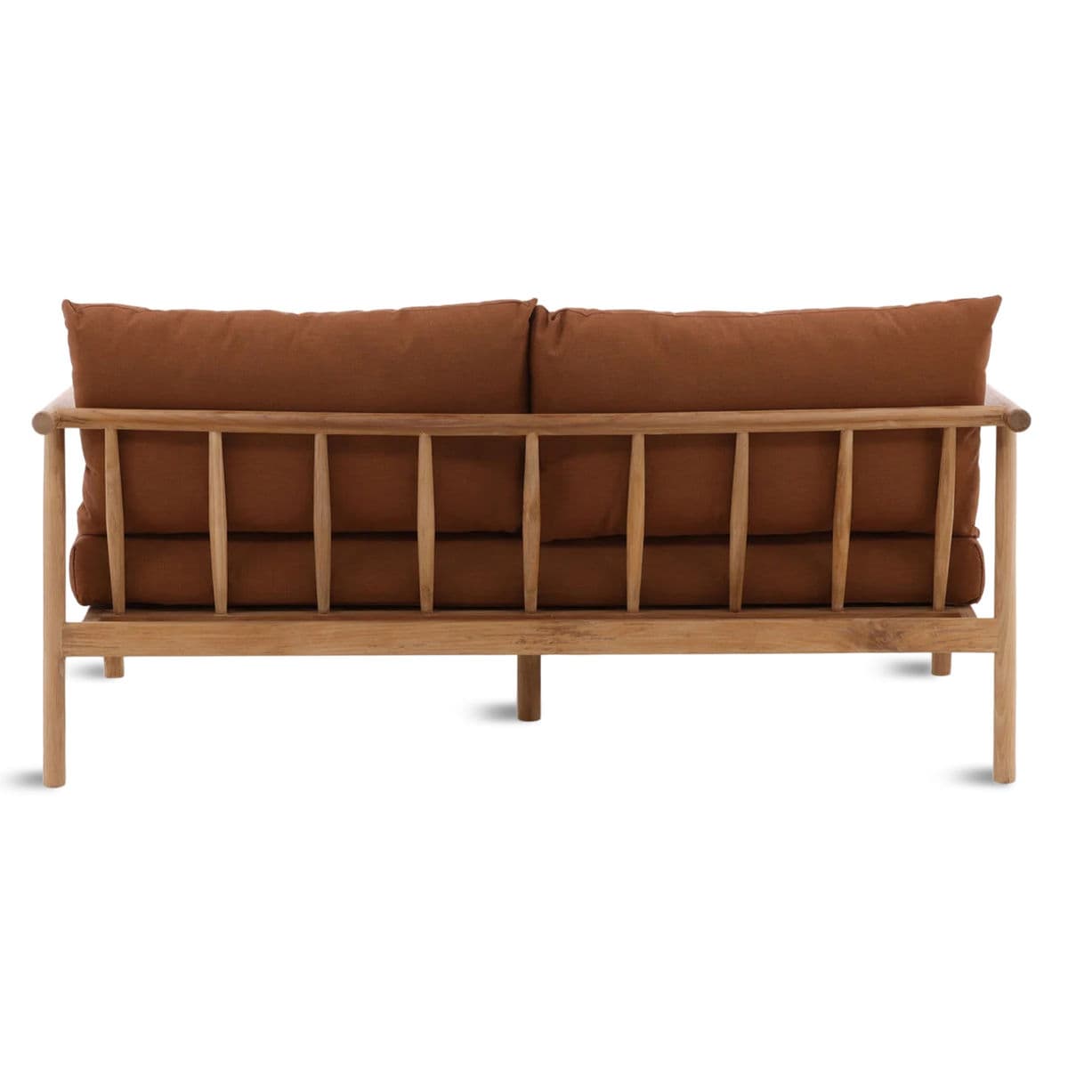 Outdoor Rust Cushion Teak Sofa - Thumbnail 5