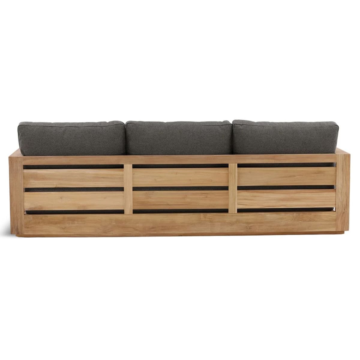 Outdoor Charcoal & Teak Sofa - Thumbnail 5
