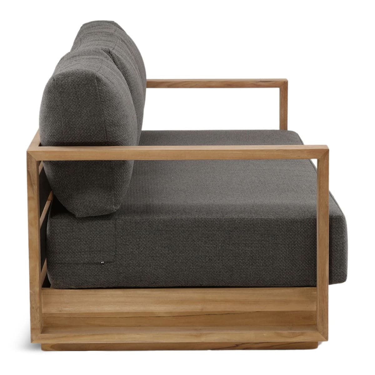 Outdoor Charcoal & Teak Sofa - Thumbnail 4