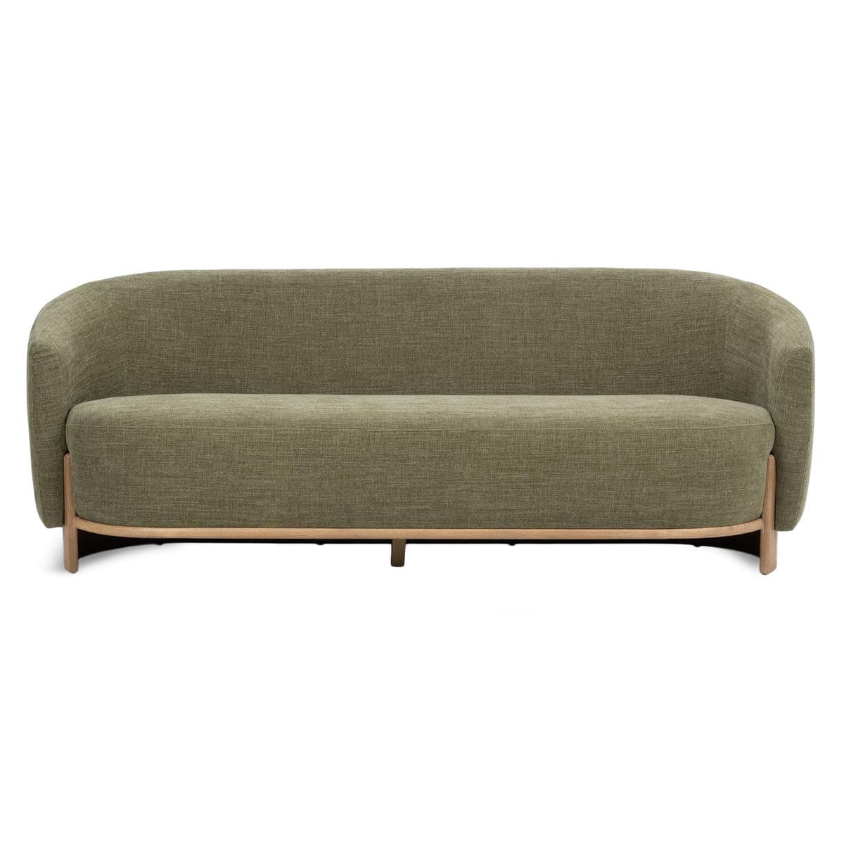 Soft Green Rounded Sofa - Thumbnail 2