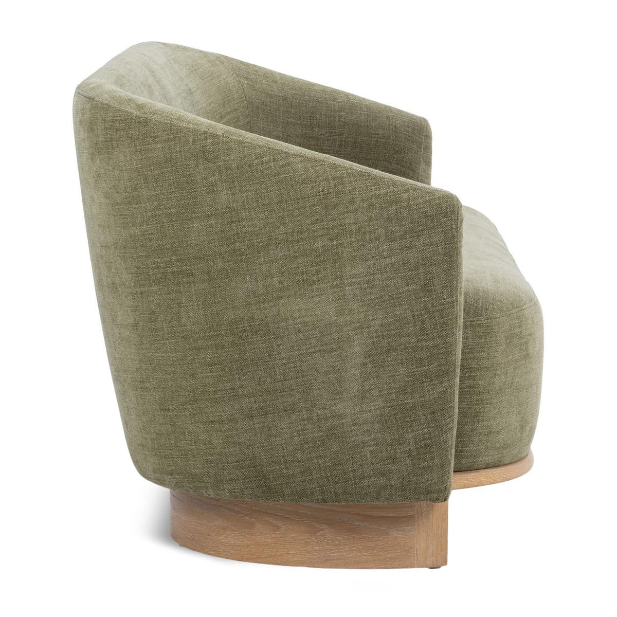 Soft Green Rounded Sofa - Thumbnail 4