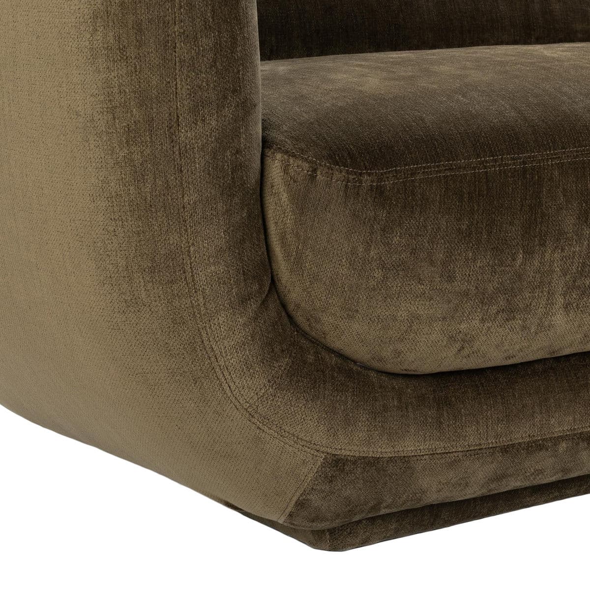 Mod Olive Velvet Sofa - Thumbnail 8