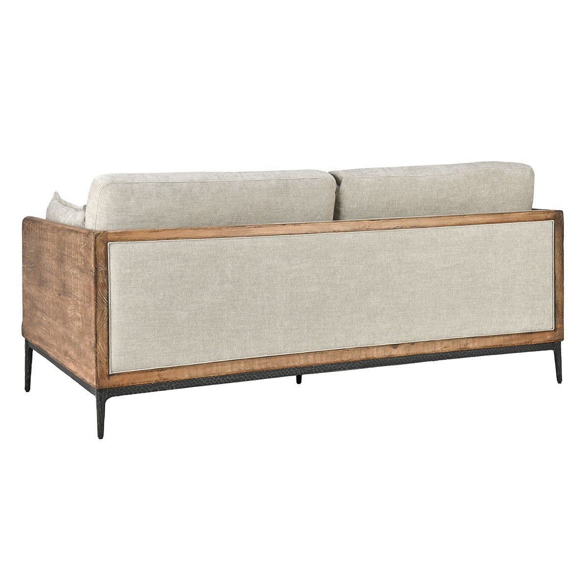 Modern Lodge Wood & Ivory  Sofa - Thumbnail 7