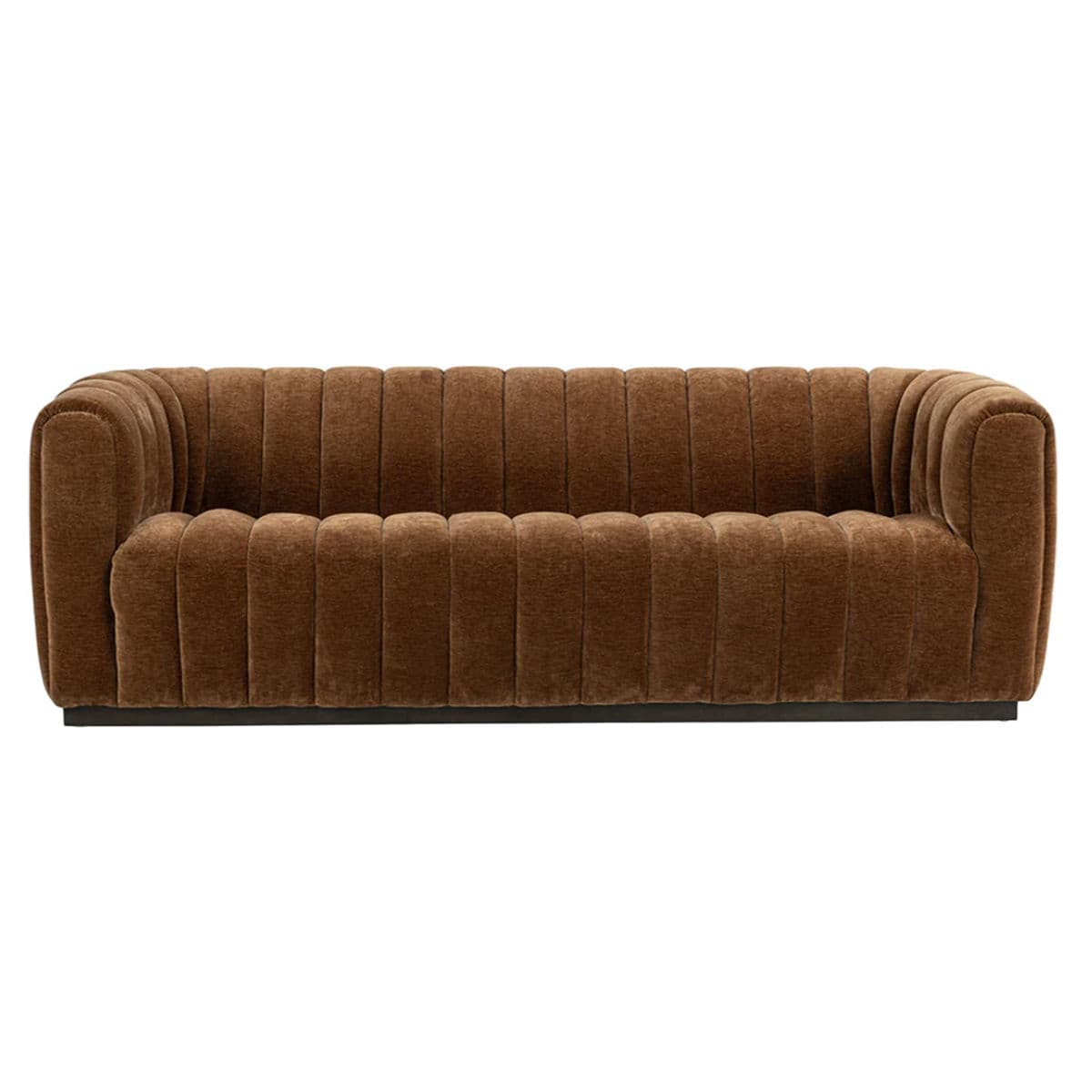 Copper Velvet Tufted Sofa - Thumbnail 2