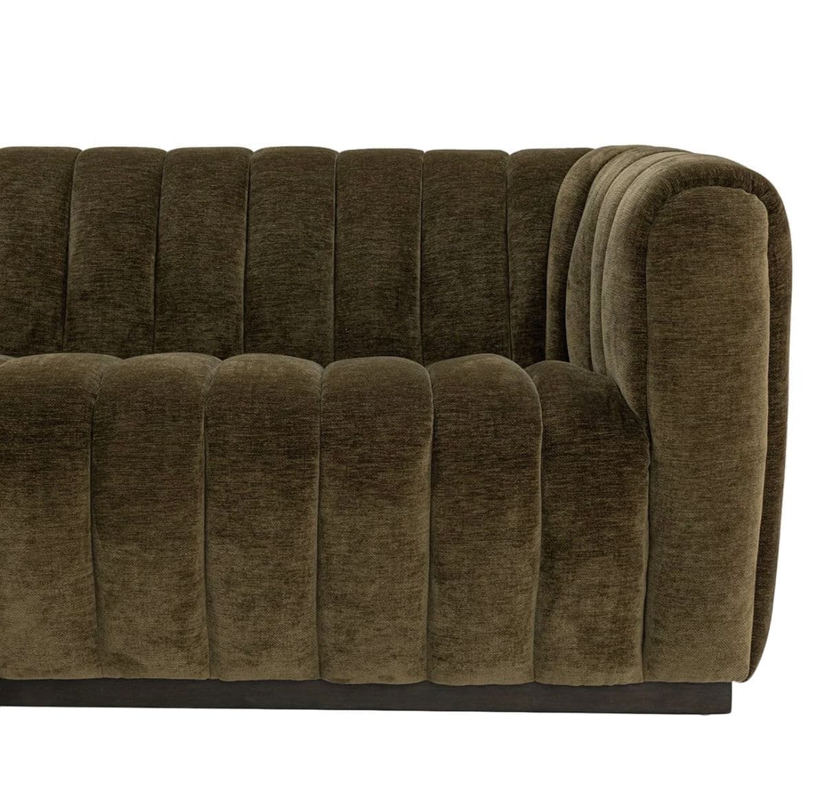 Olive Velvet Tufted Sofa - Thumbnail 7
