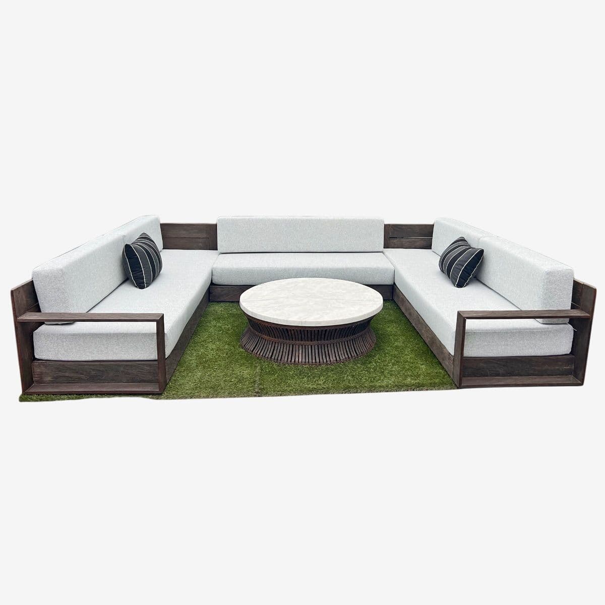 Modern Barn Wood U Sectional Sofa