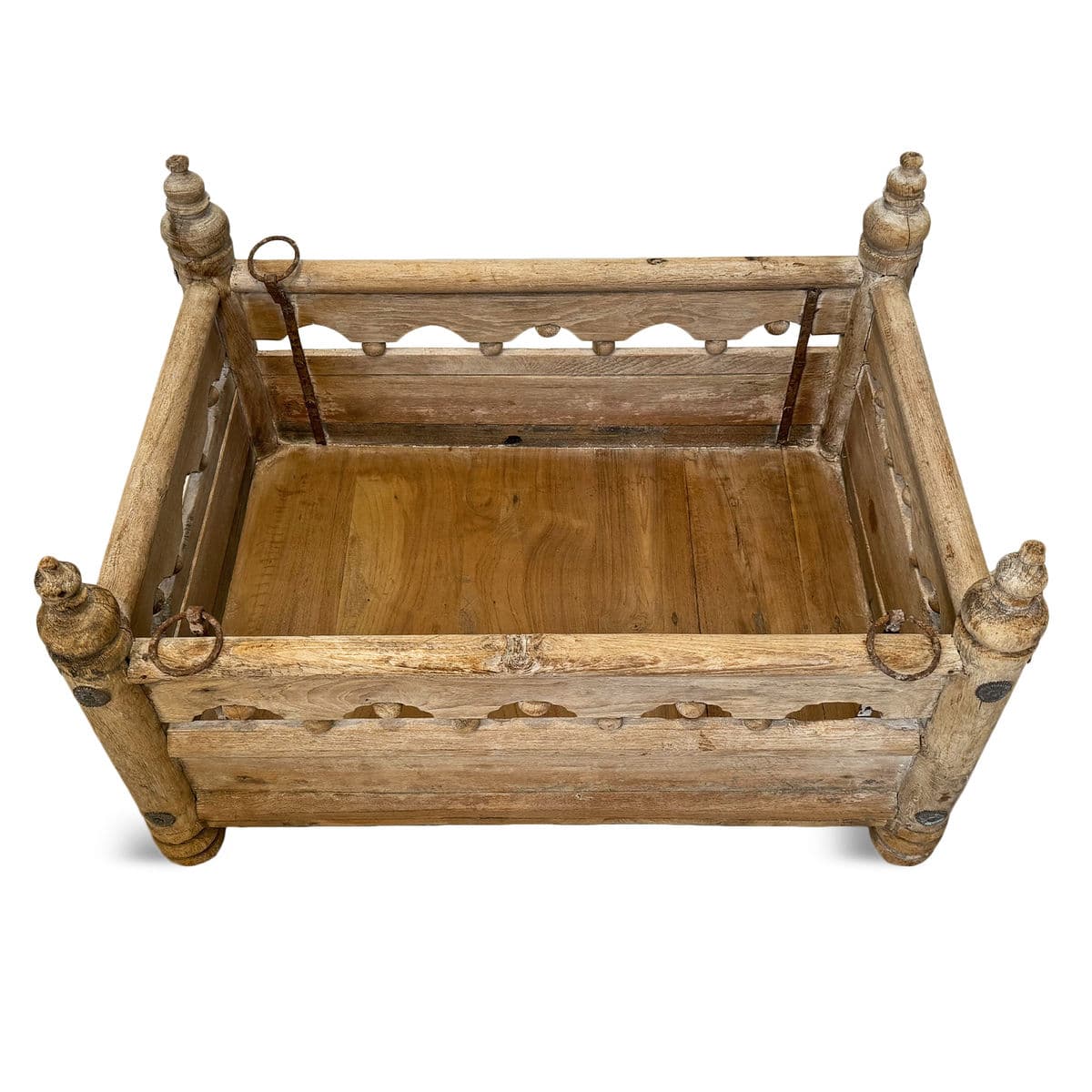 Antique Wood Baby Jhula Box Table - Thumbnail 3