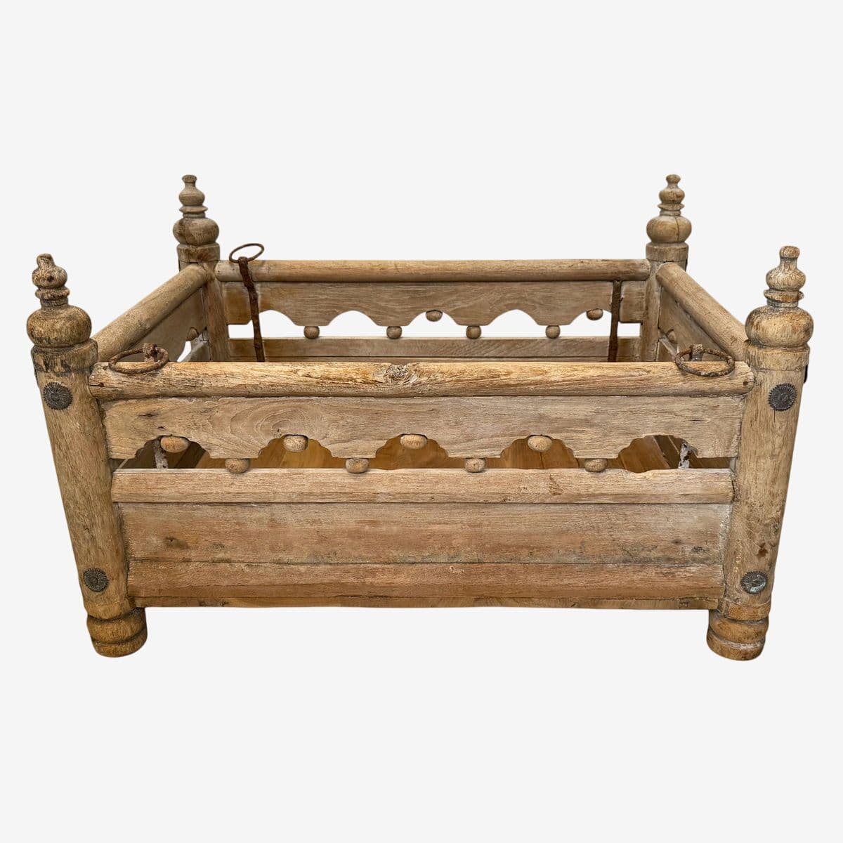 Antique Wood Baby Jhula Box Table
