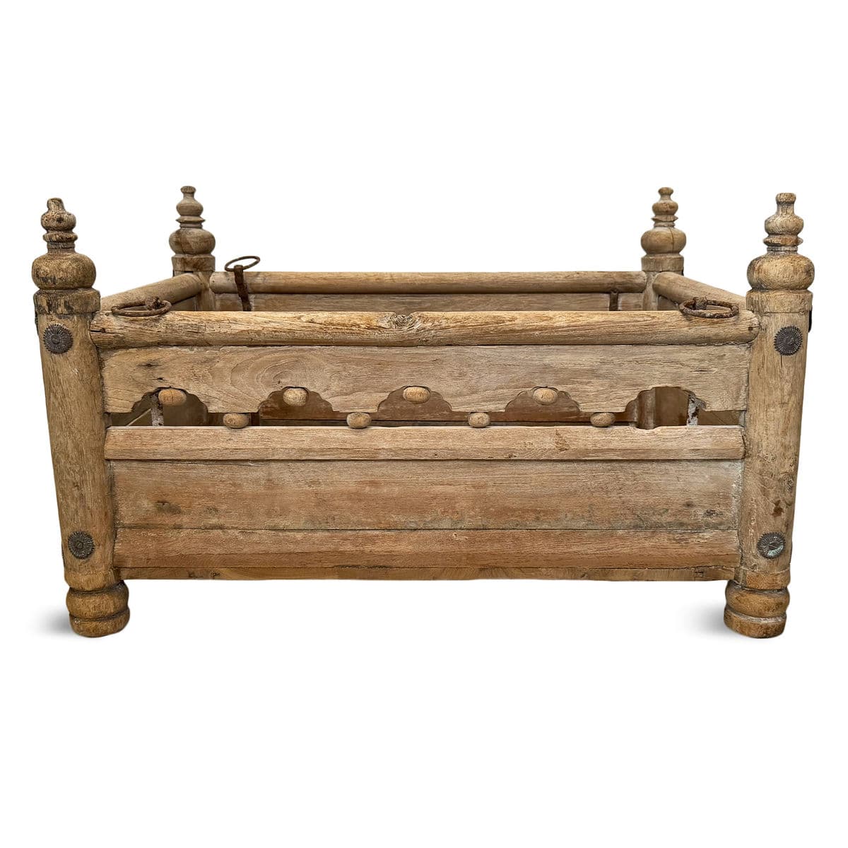 Antique Wood Baby Jhula Box Table - Thumbnail 4