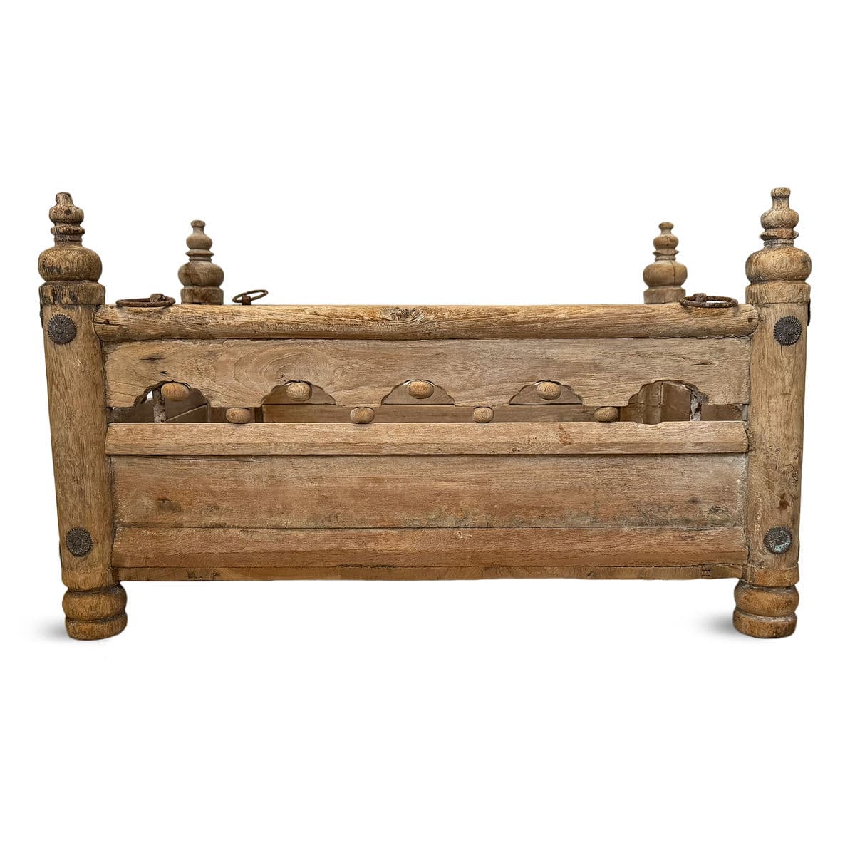Antique Wood Baby Jhula Box Table - Thumbnail 6