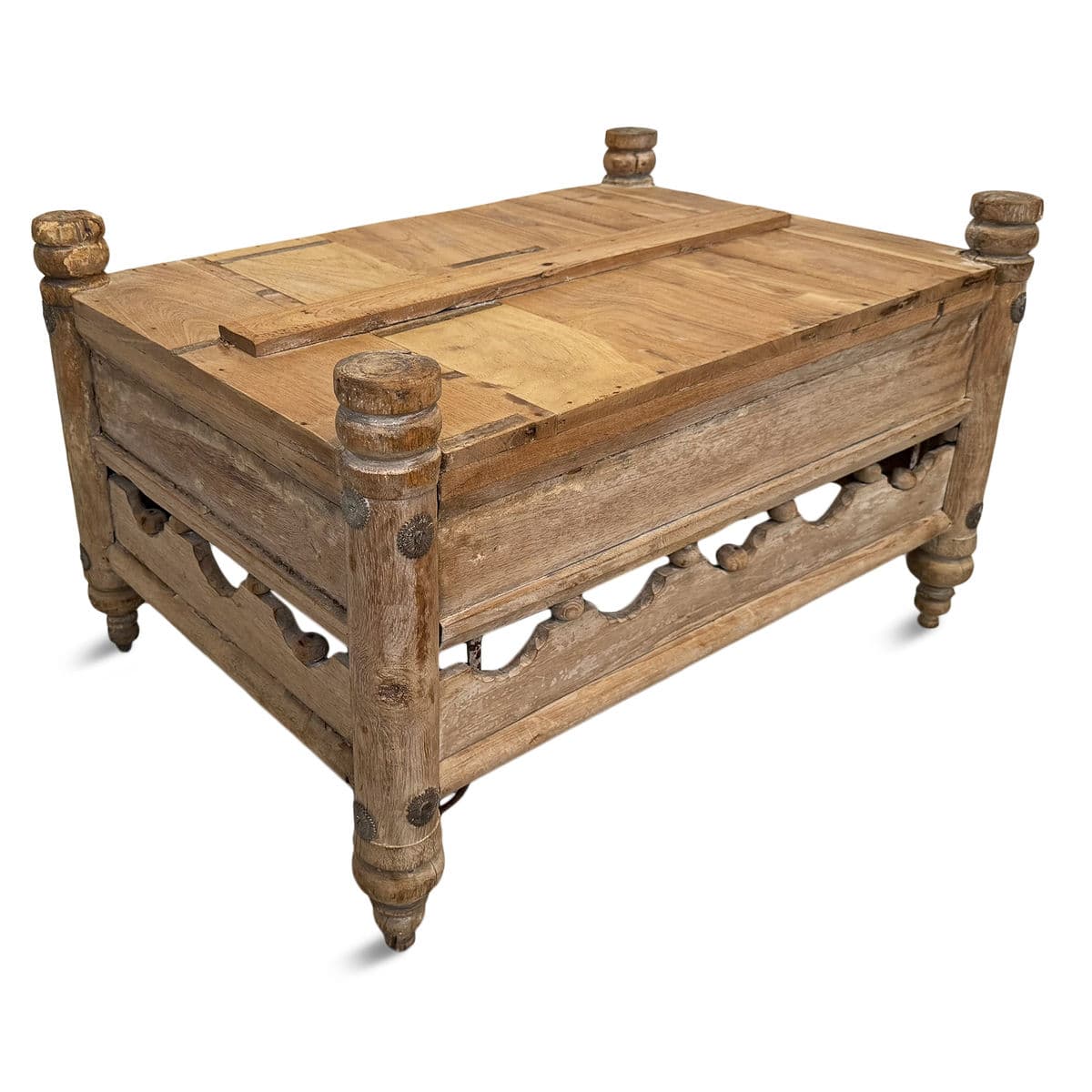 Antique Wood Baby Jhula Box Table - Thumbnail 7