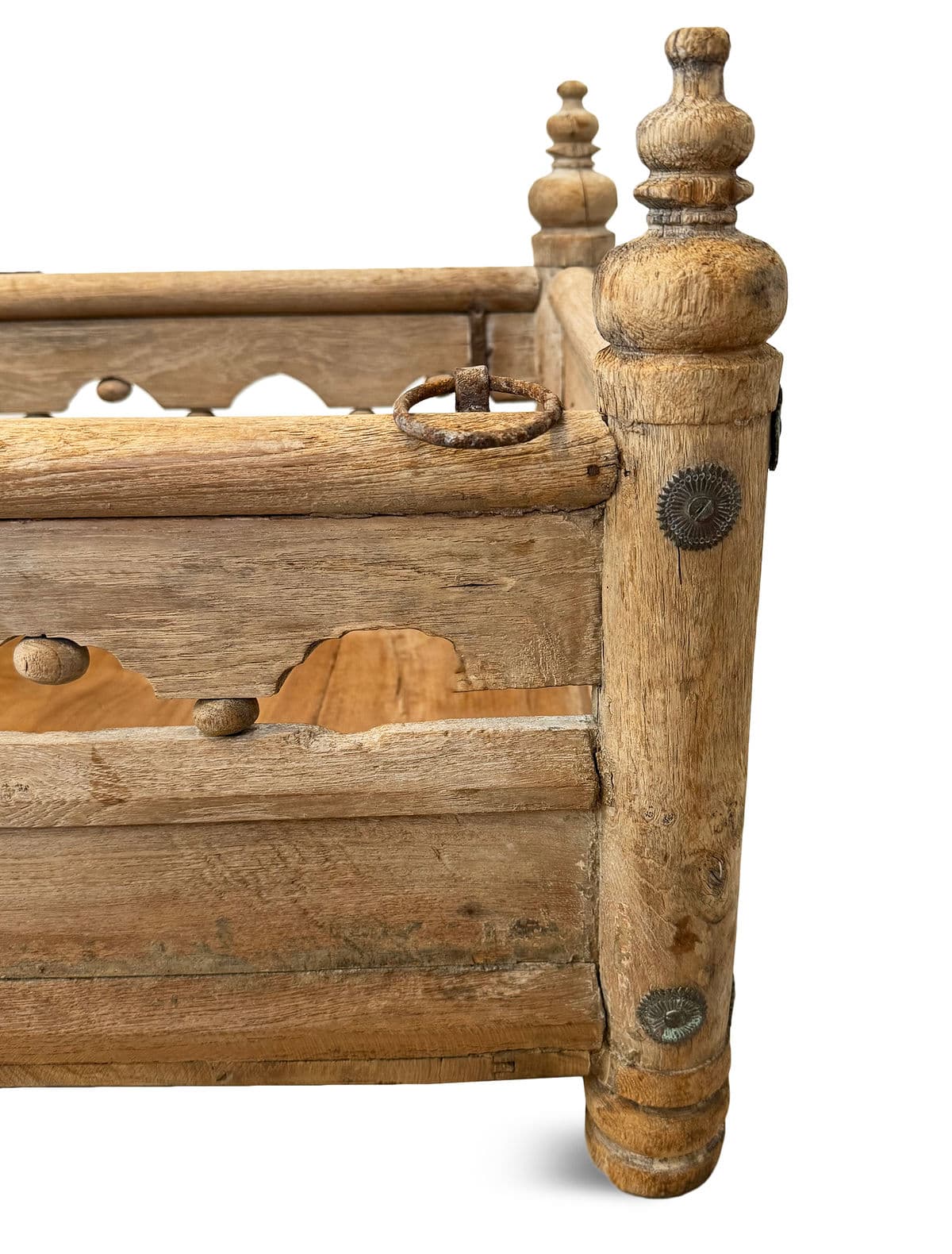 Antique Wood Baby Jhula Box Table - Thumbnail 8