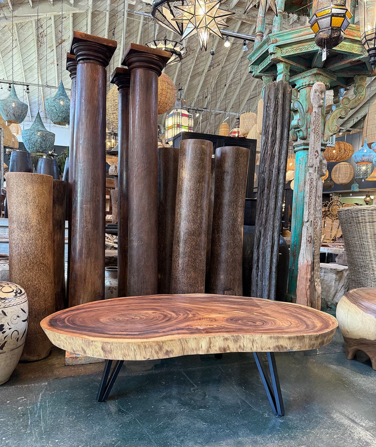 Natural Edge Slab Coffee Table - Thumbnail 8