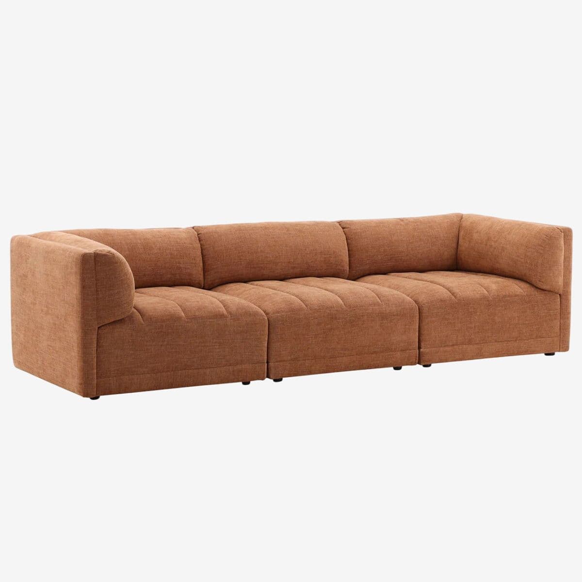 Terra Cotta Upholstered Sofa