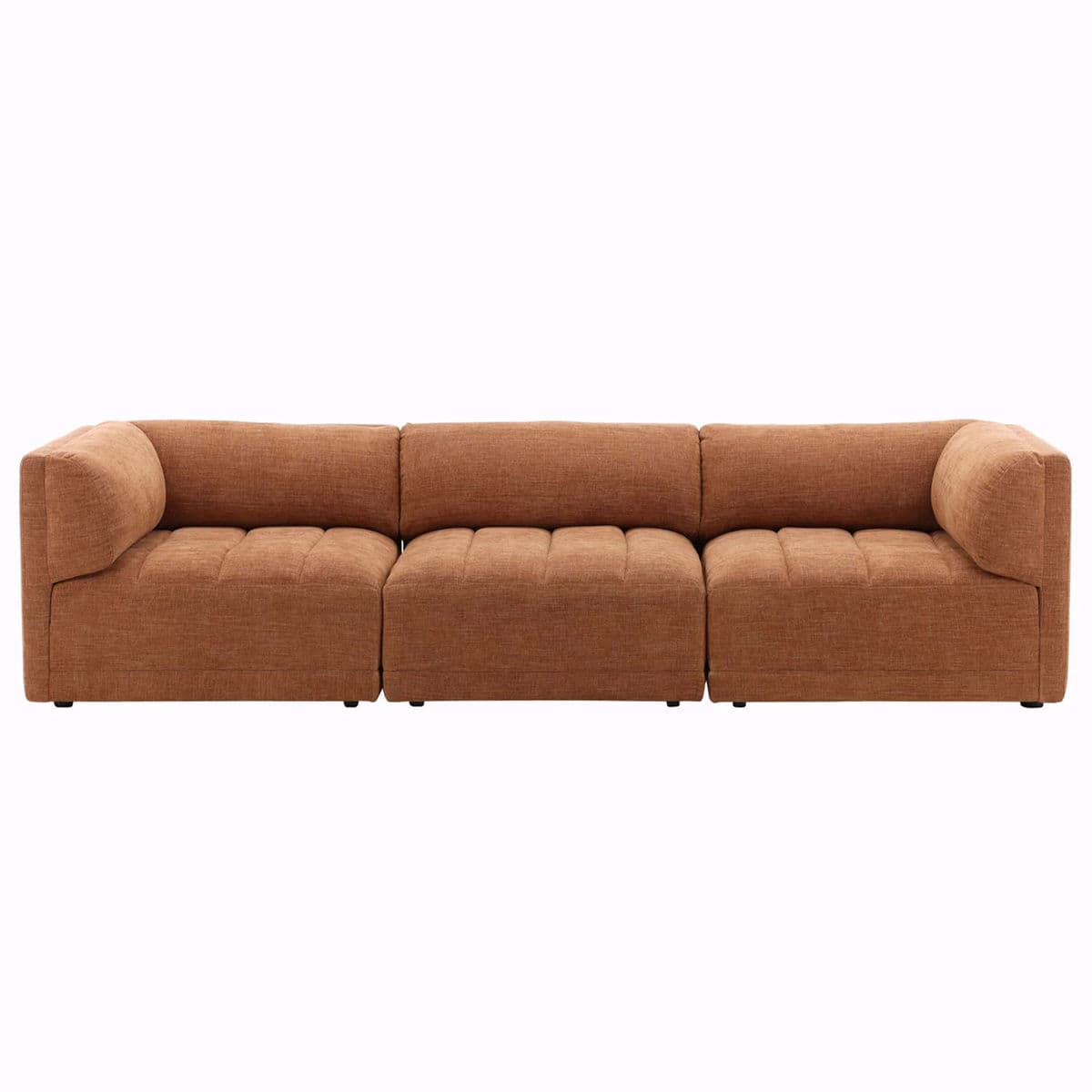 Terra Cotta Upholstered Sofa - Thumbnail 3