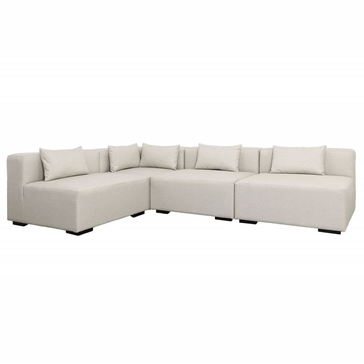 Modern Light Grey Outdoor Sectional - Thumbnail 2