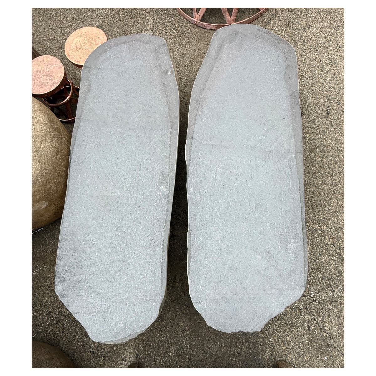 Stone Slab Boulder Coffee Table Bench - Thumbnail 7