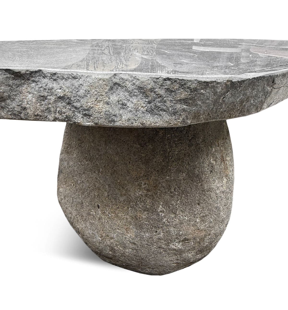 Stone Slab Boulder Coffee Table Bench - Thumbnail 5