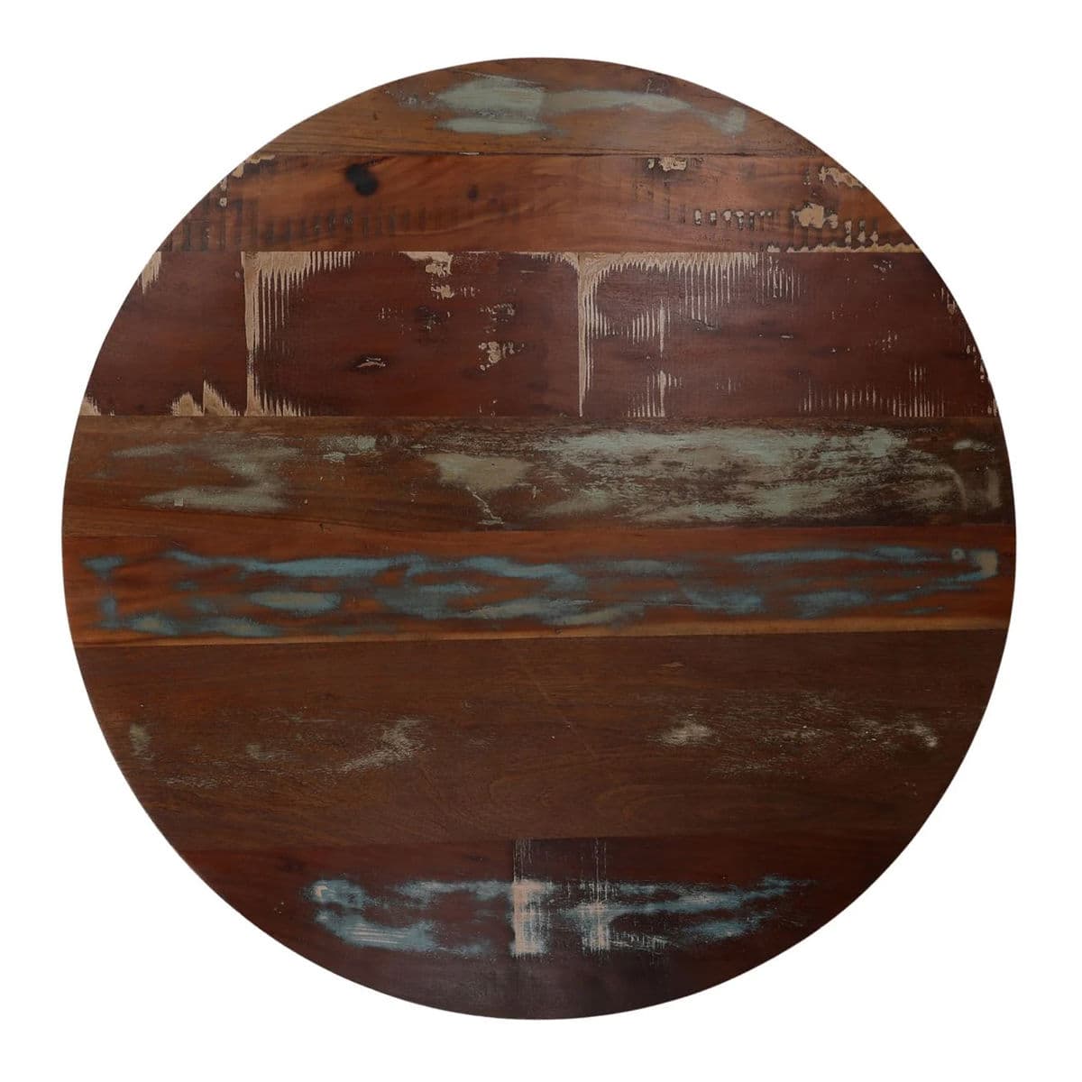 Round Salvaged Wood Coffee Table - Thumbnail 3