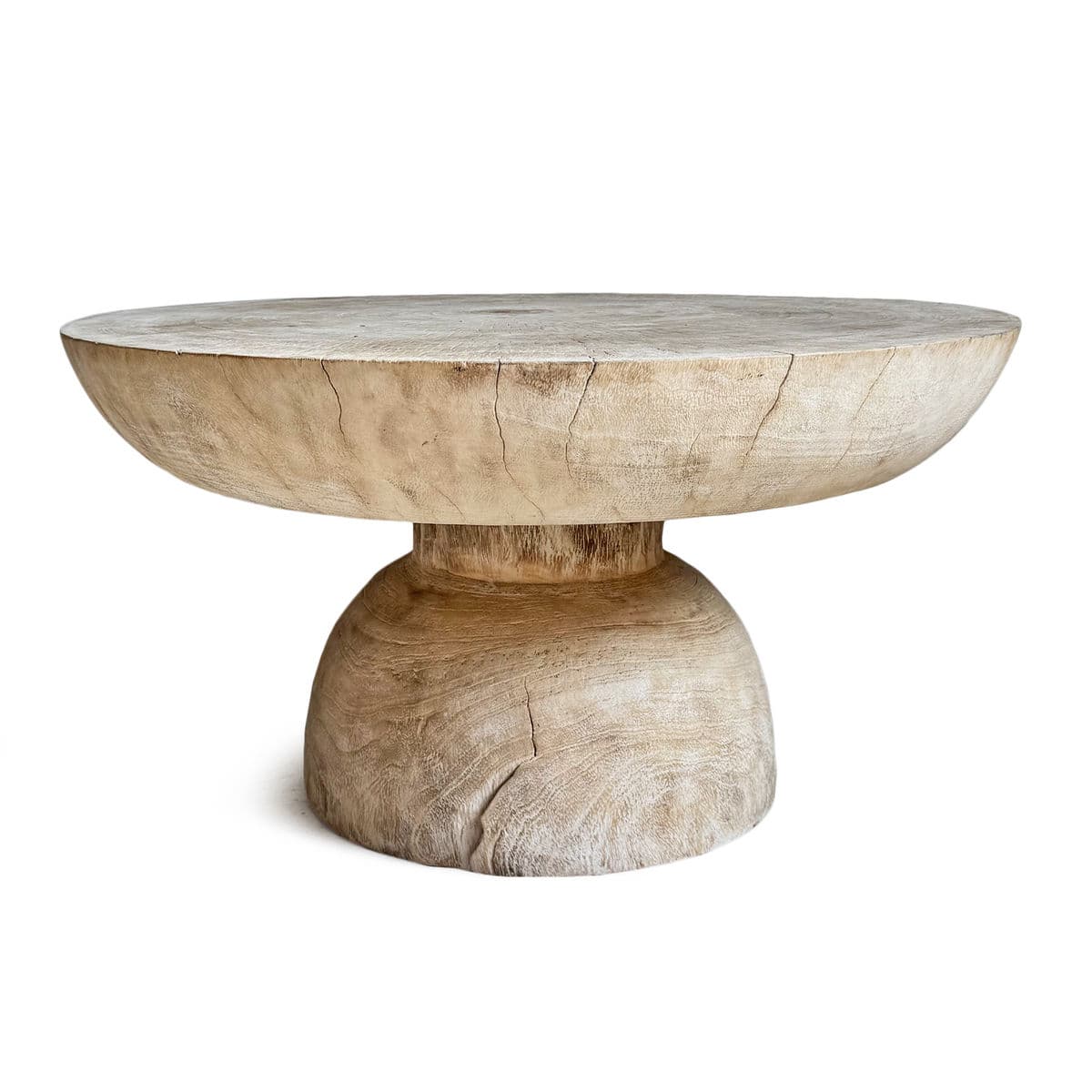 Round Bleached Milan Coffee Table - Thumbnail 2