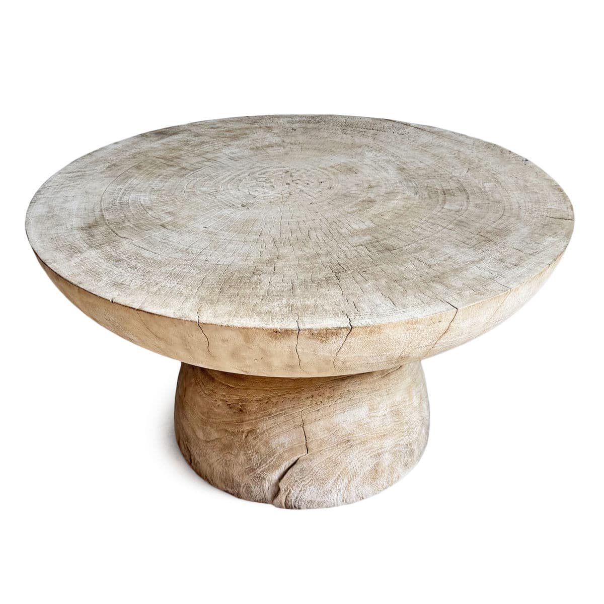 Round Bleached Milan Coffee Table - Thumbnail 3