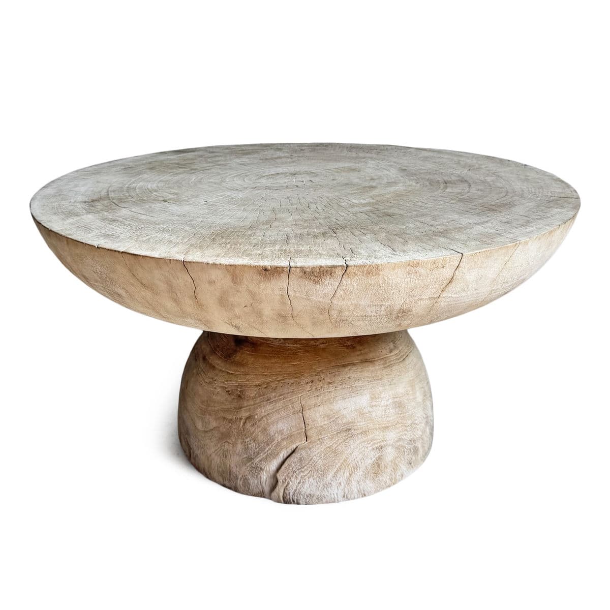 Round Bleached Milan Coffee Table - Thumbnail 6