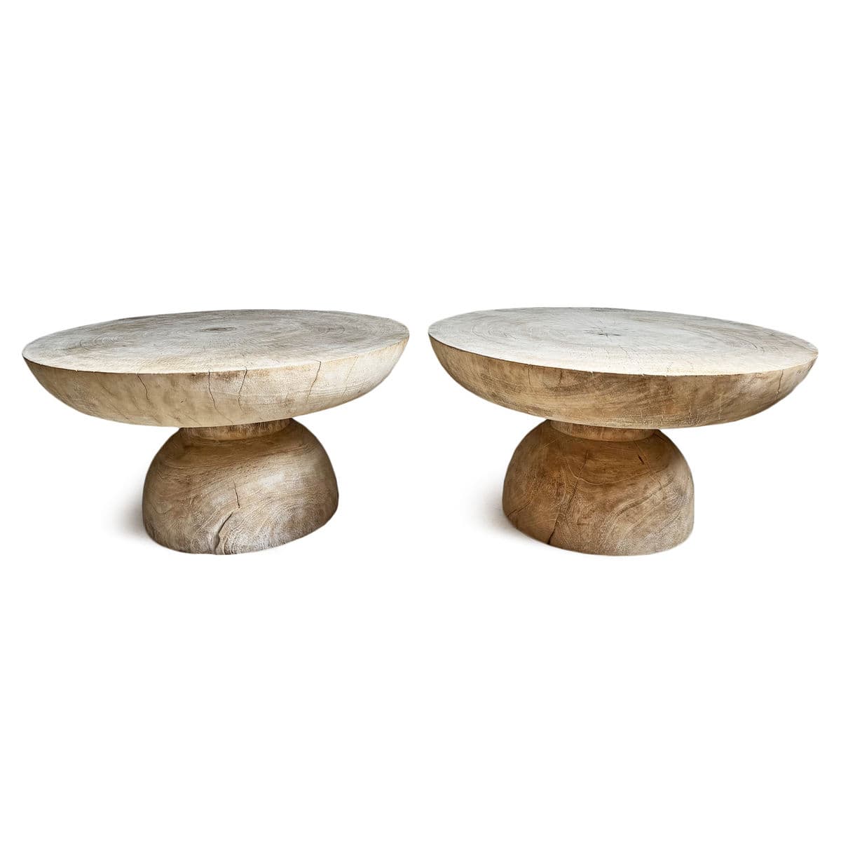 Round Bleached Milan Coffee Table - Thumbnail 8