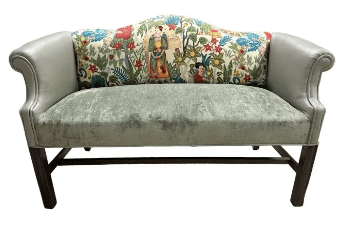 Chippendale Camelback Settees (2) - Image 1