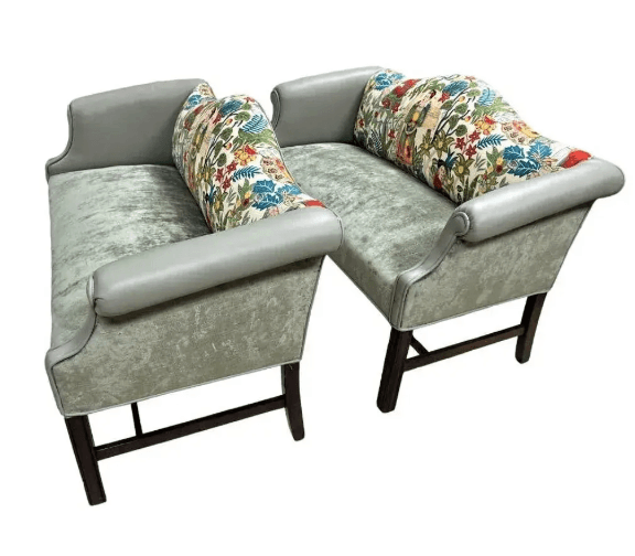 Chippendale Camelback Settees (2) - Thumbnail 5