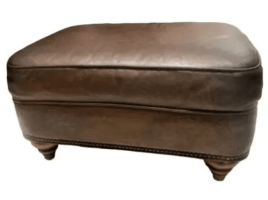 Chesterfield Leather Chair and Ottoman - Thumbnail 4