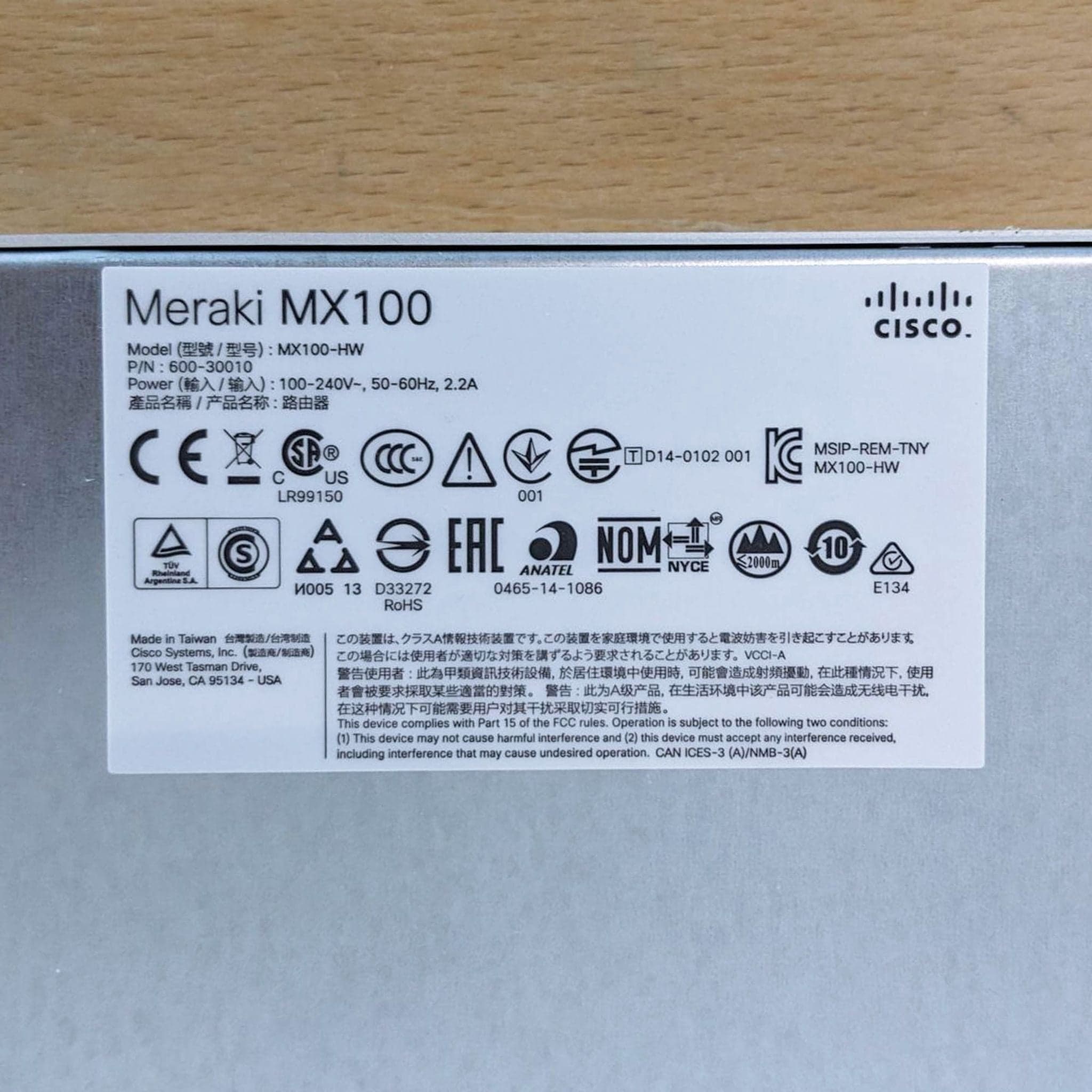 Cisco MX100-HW - Thumbnail 10