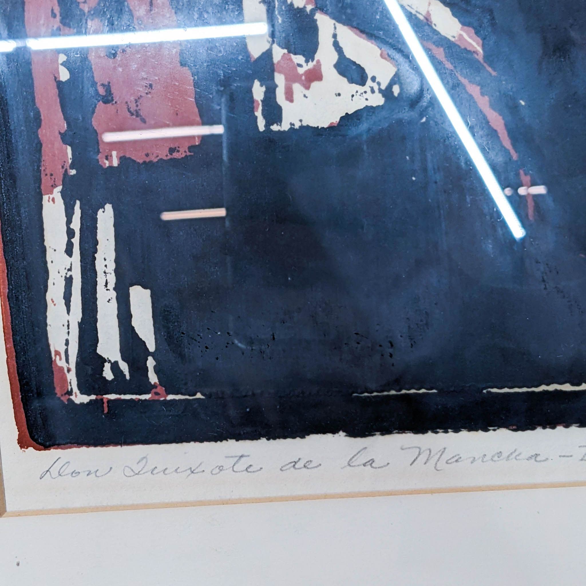 Vintage Framed Print by GEORGE HUGH DE GROAT Don Quixote de la Mancha Signed - Thumbnail 4