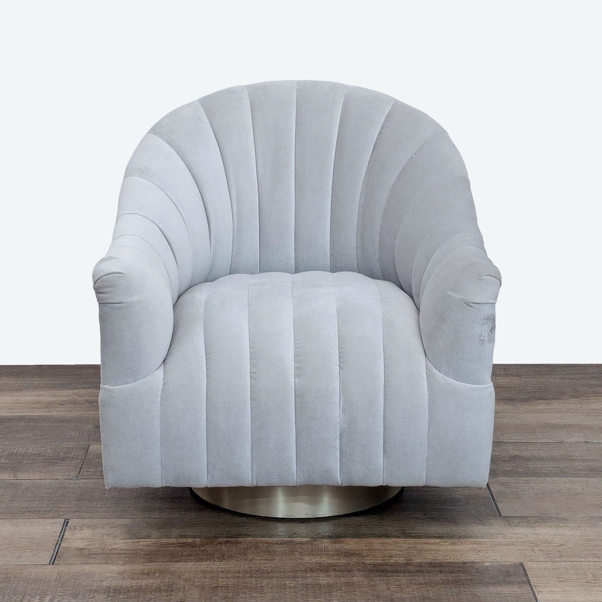 Springsteen Modern Velvet Swivel Chair by Anteriors Home - Image 1
