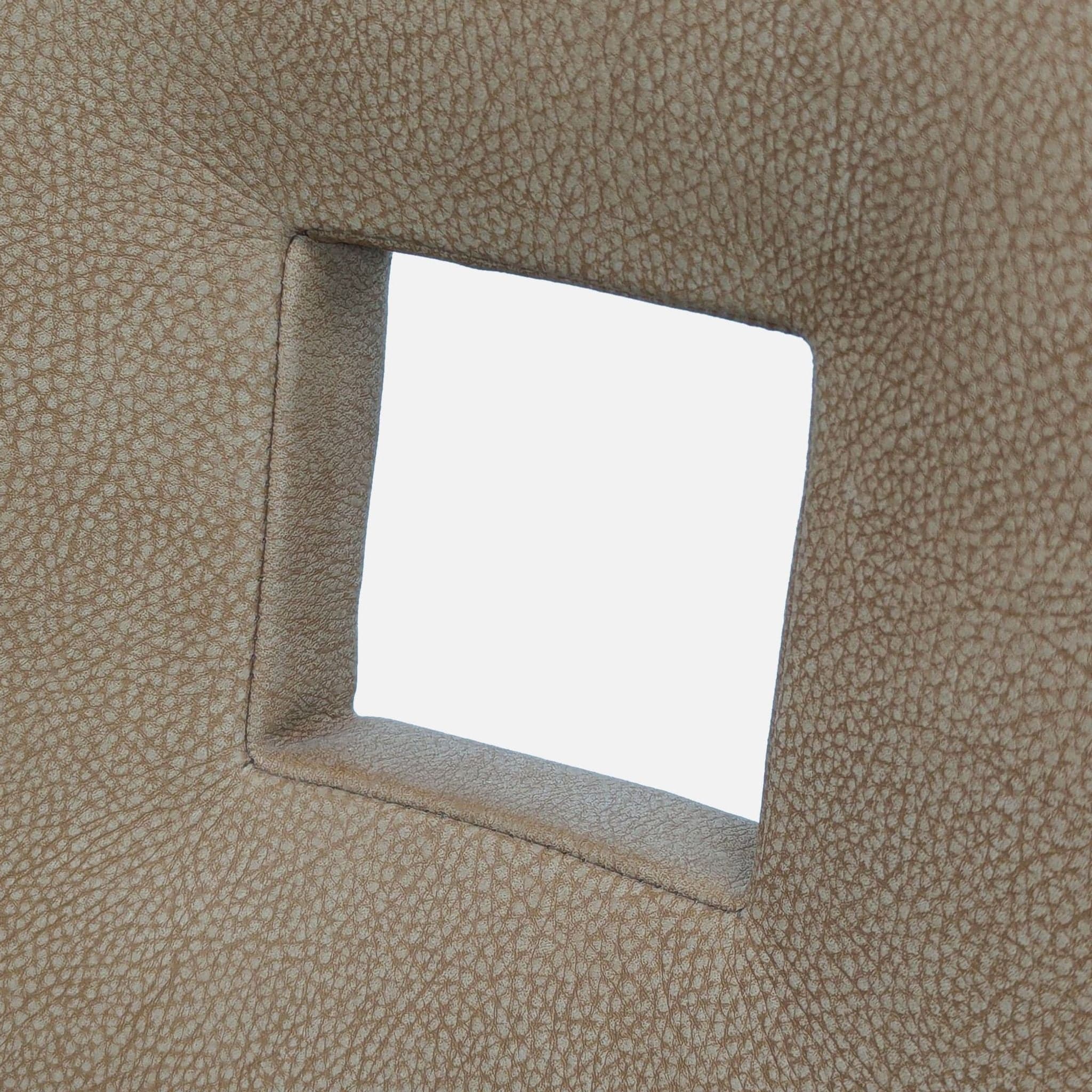 Berman Rosetti Grid Swivel Leather Bar Stool - Thumbnail 6