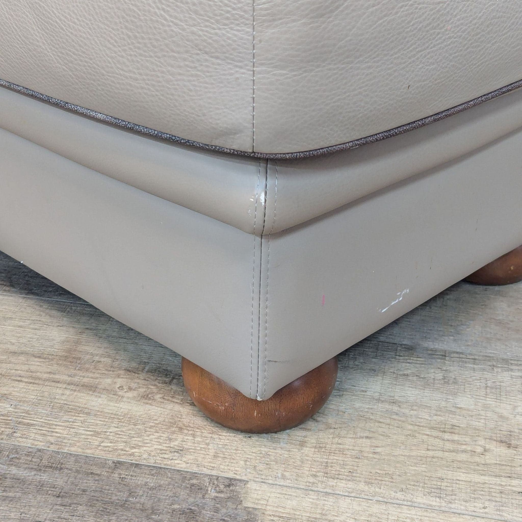 Leather Ottoman - Thumbnail 3
