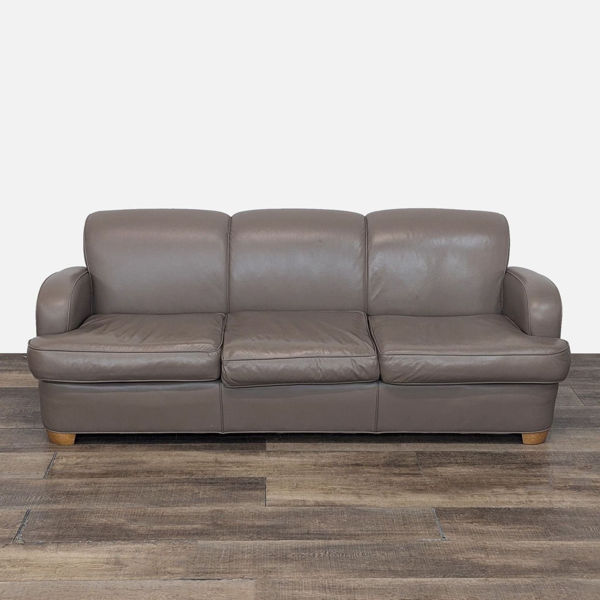 Custom 3-Seat Leather Sofa - Image 1