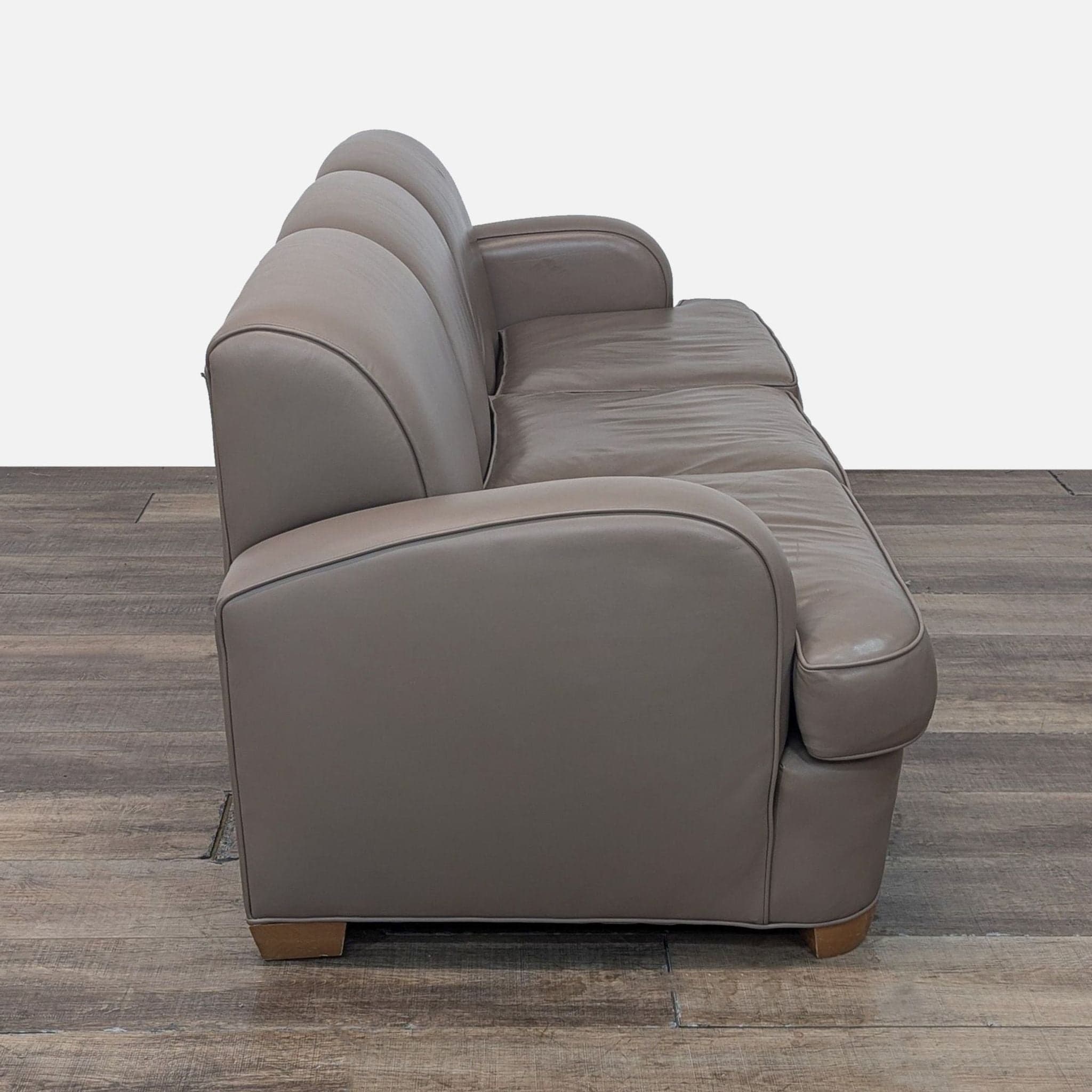 Custom 3-Seat Leather Sofa - Thumbnail 2