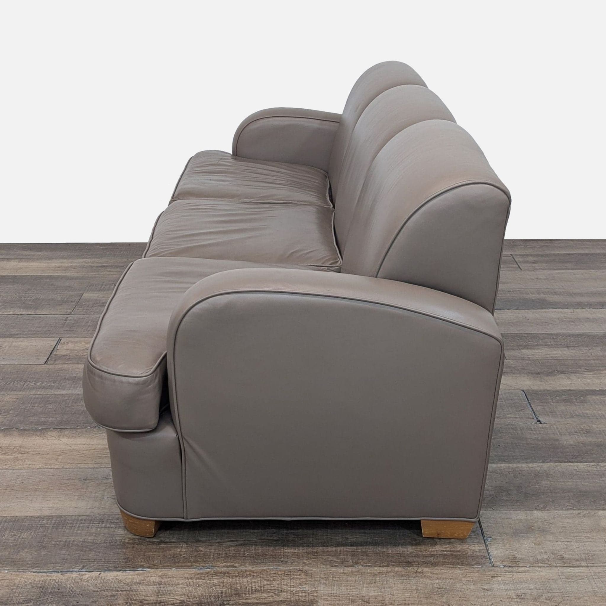 Custom 3-Seat Leather Sofa - Thumbnail 4