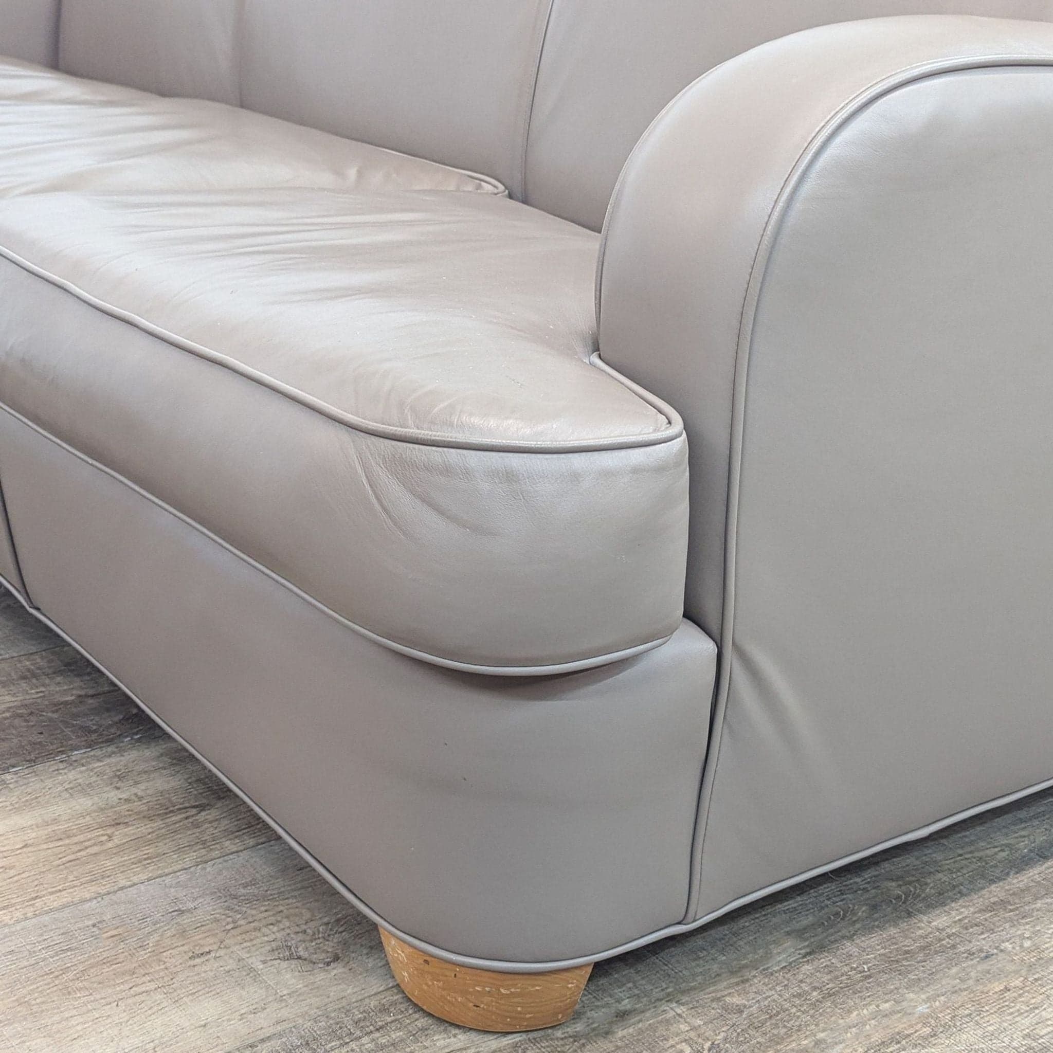 Custom 3-Seat Leather Sofa - Thumbnail 5