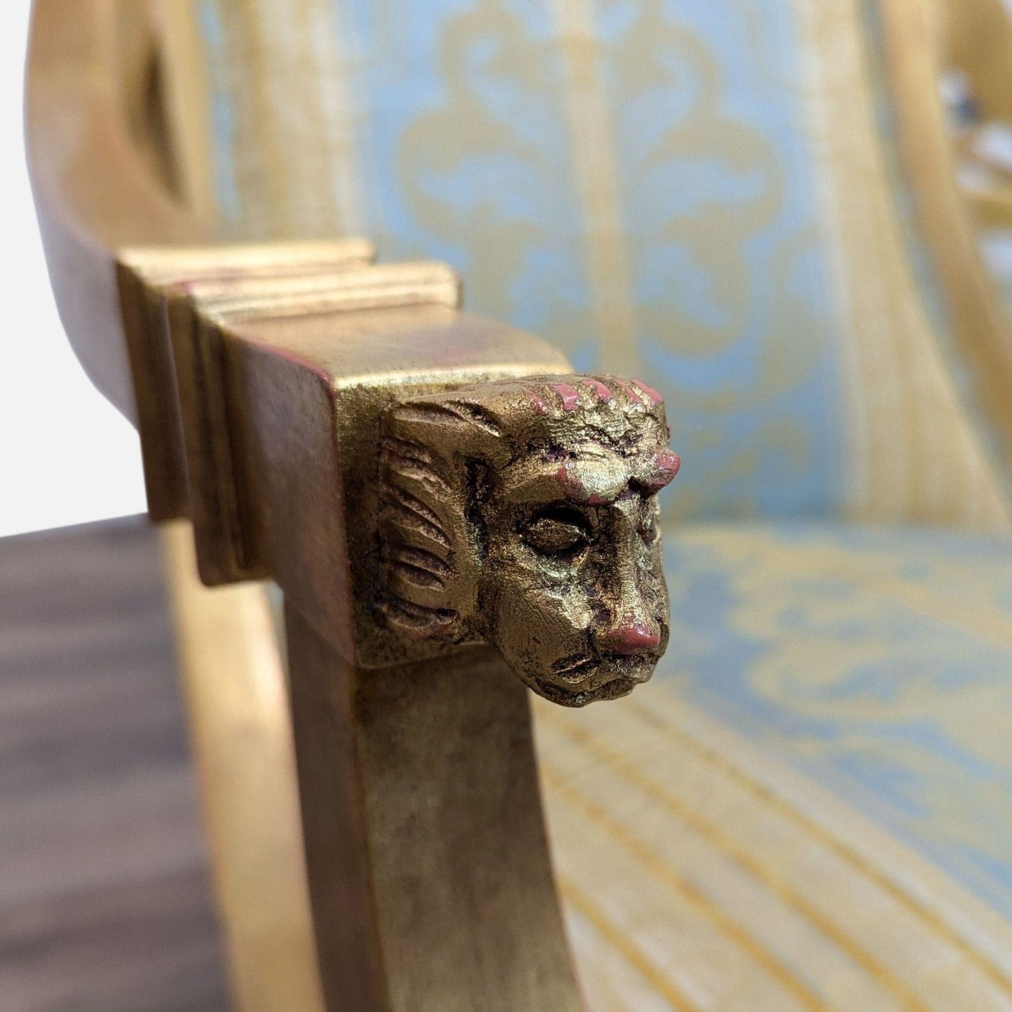 Vintage Glass and Stone Dining Table with 8 Chairs - Thumbnail 6