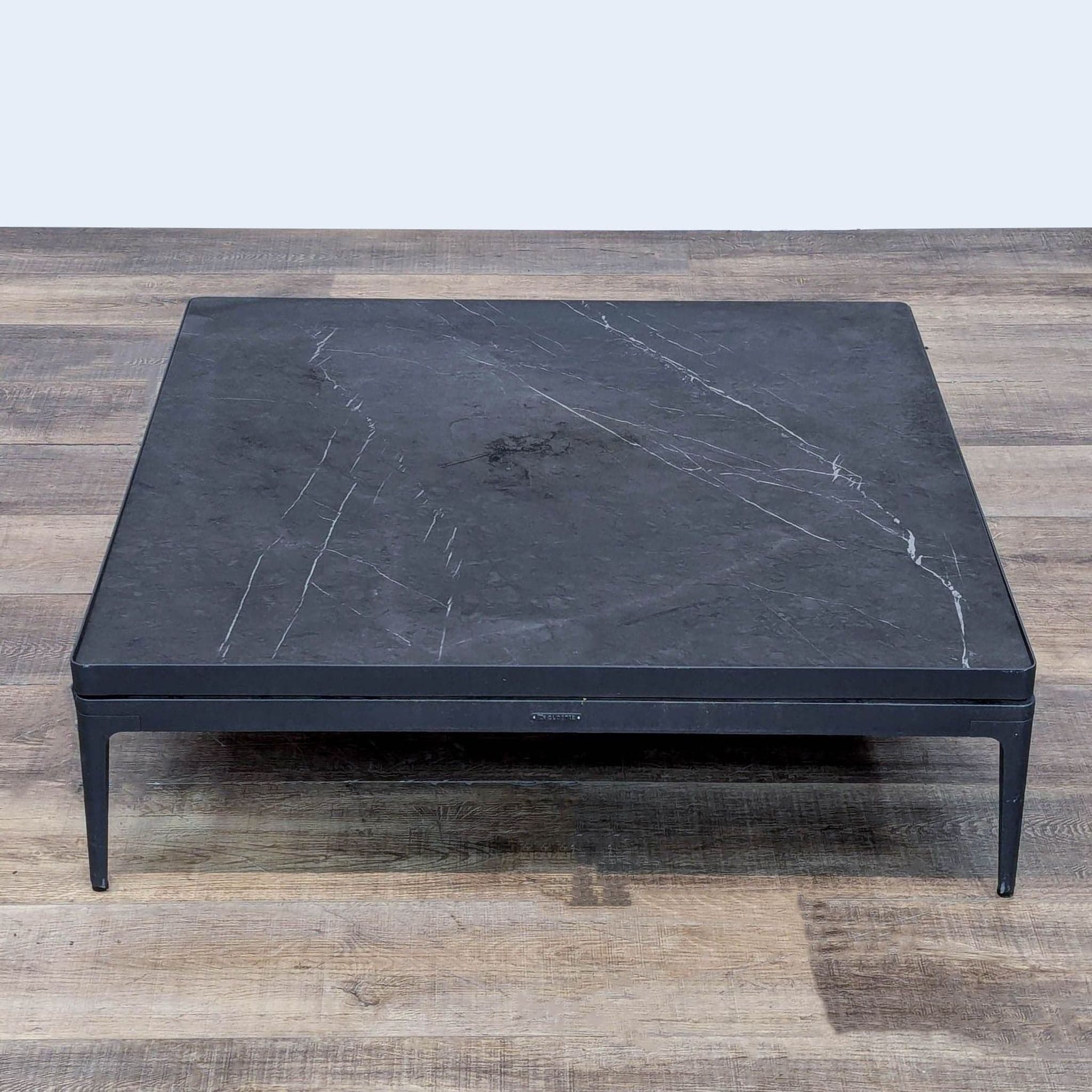 Gloster Grid 41” Ceramic Top Modern Outdoor Coffee Table - Thumbnail 2