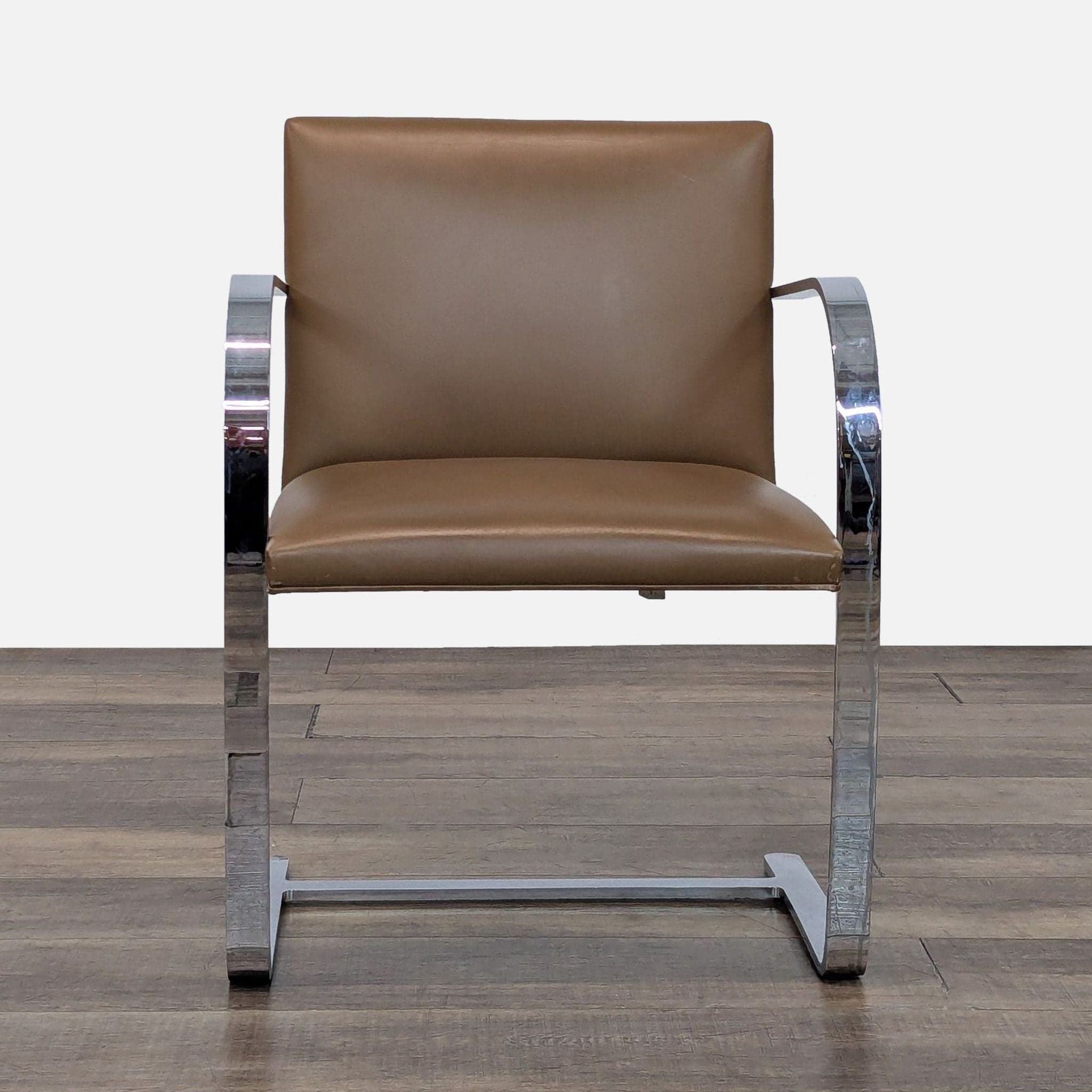 Knoll Brno Modern Leather Chair by Mies van der Rohe - Image 1